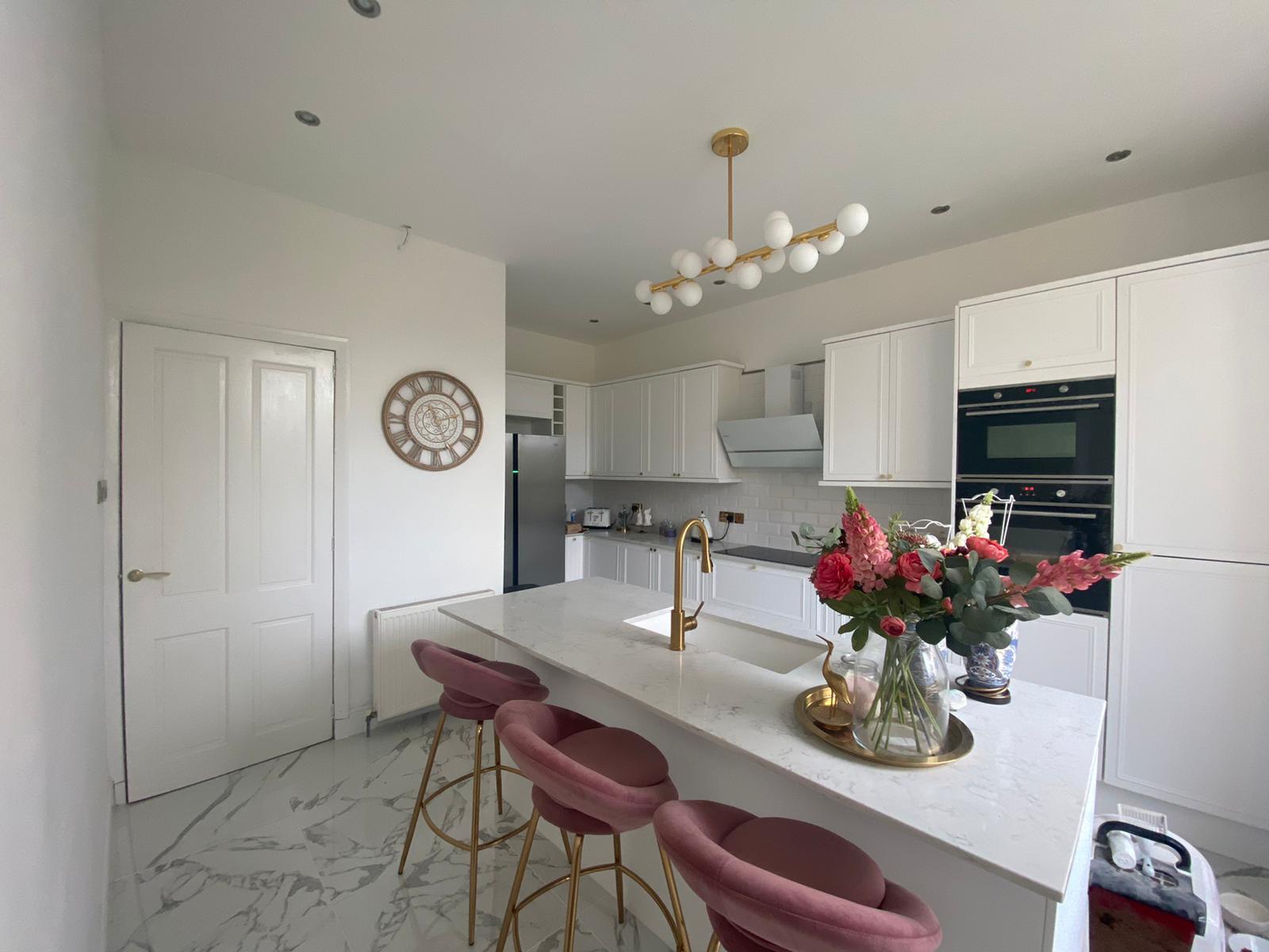 Kitchen renovation Glasgow by HomeDecorZone — fitted Shaker-style kitchen project