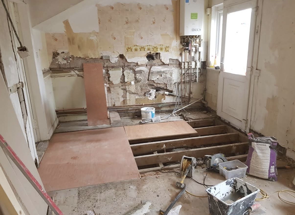 Open-plan kitchen renovation Giffnock G46